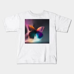 BUTTERFLY DESIGN IN MULTICOLORED MIST Kids T-Shirt